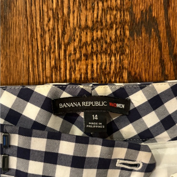 Banana Republic blue and white gingham pants - Picture 2 of 3